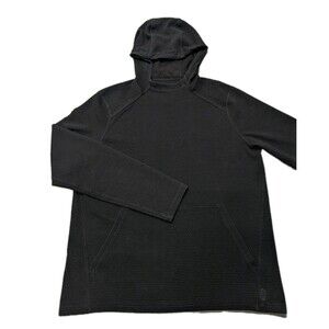 Rhone Tribeca Tech Waffle Hoodie Black Gray Mens Medium M Style 101629 HO24